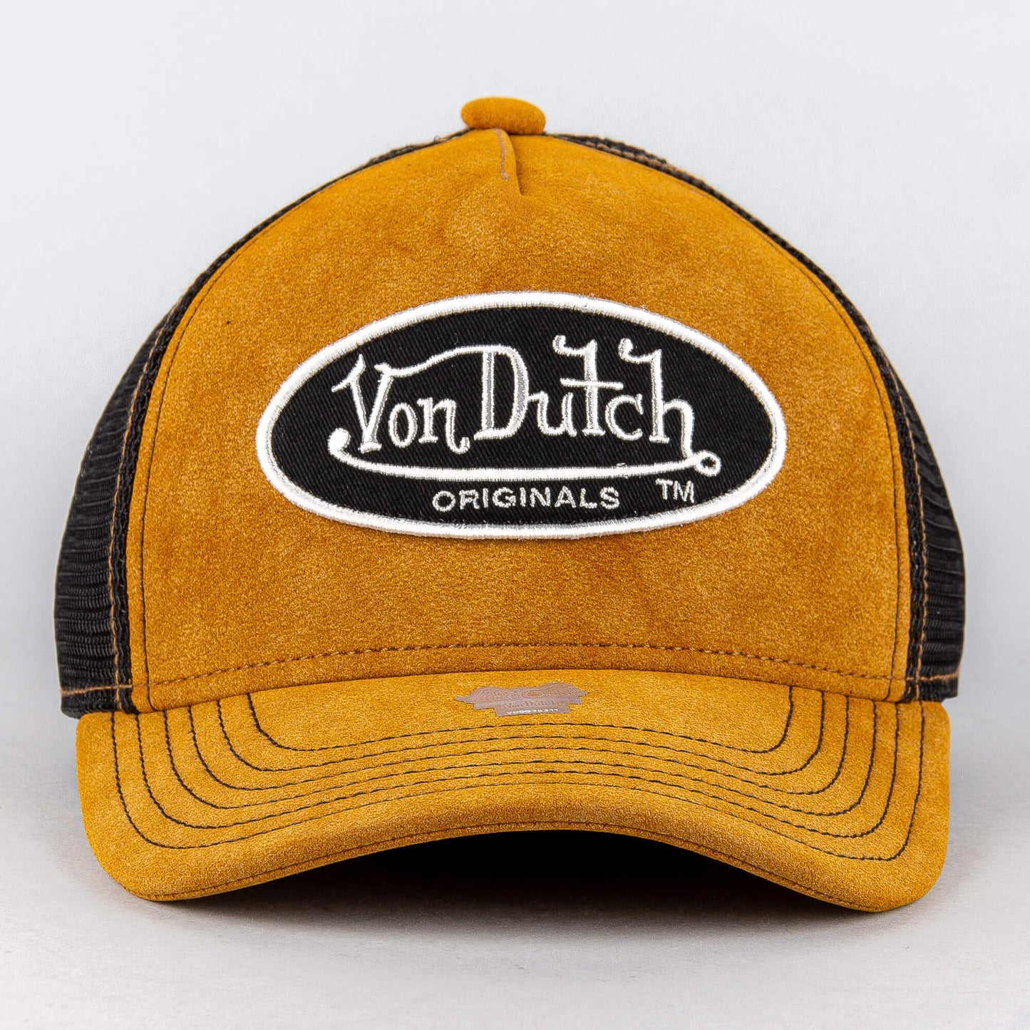 Von Dutch Originals Trucker Boston Oval Patch Fake Suede Brown/Black