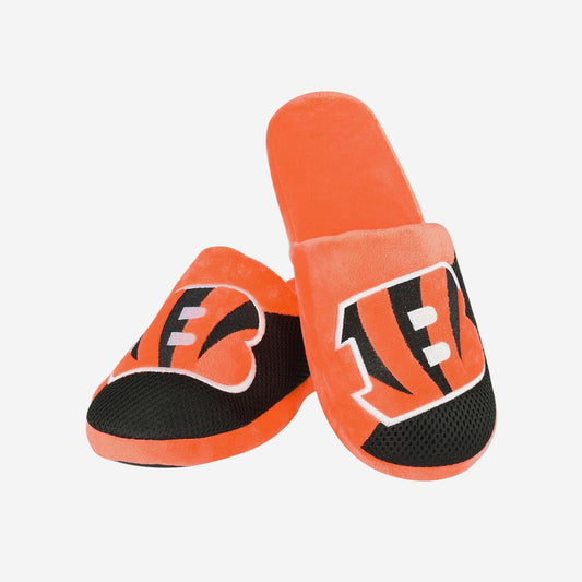 Papuče FOCO Cincinnati Bengals - NFL - Mens Team Stripe Slipper - Orange/Black