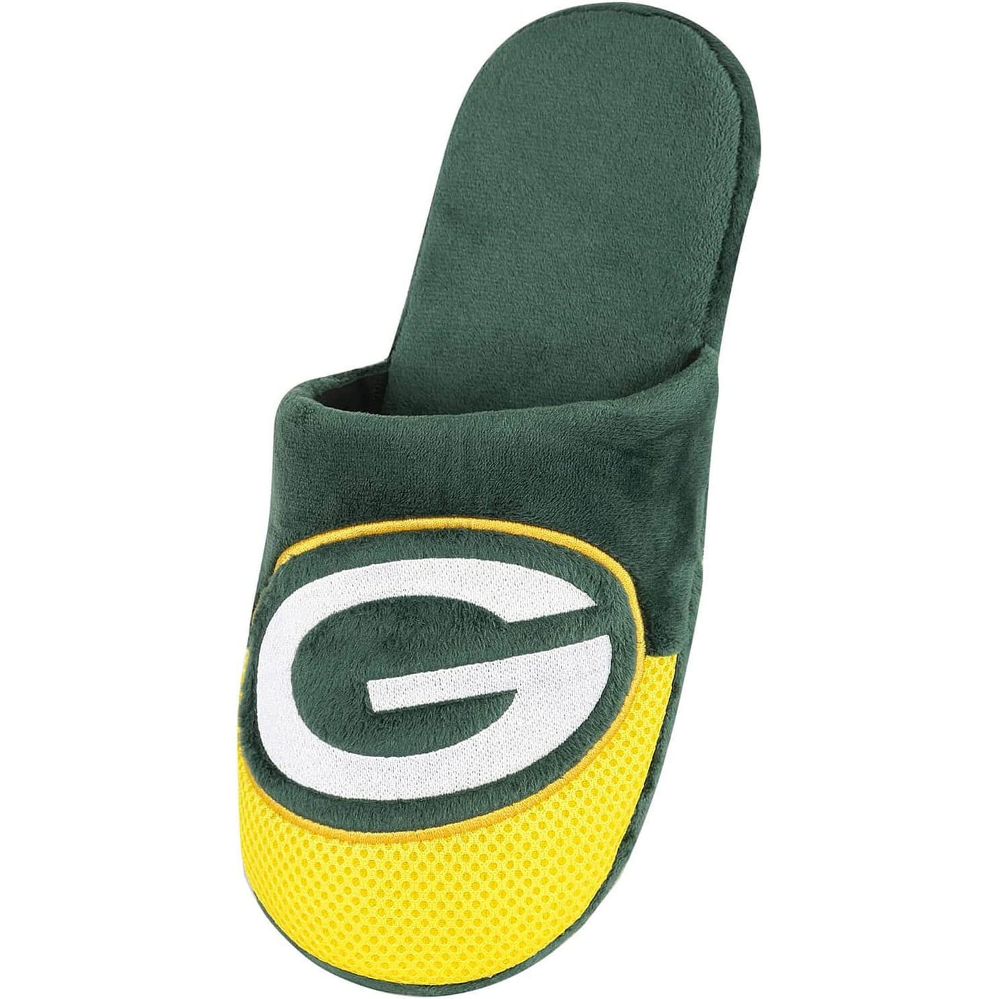 FOCO Green Bay Packers - NFL - Mens Team Stripe Slipper - Green/Yellow