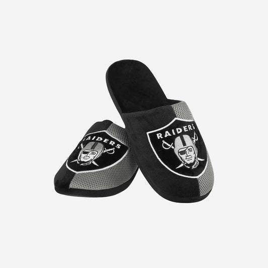 Papuče FOCO Las Vegas Raiders - NFL - Mens Team Stripe Slipper - Black/Grey