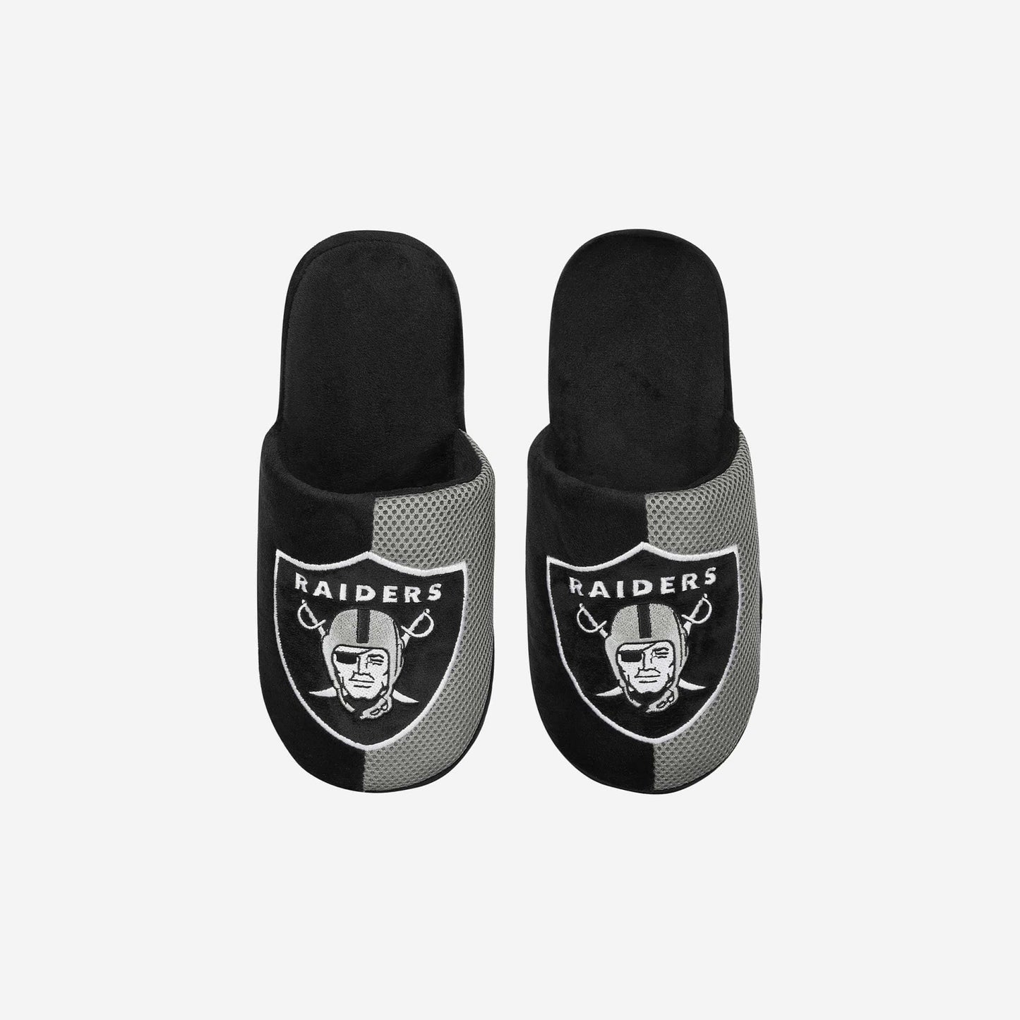 Papuče FOCO Las Vegas Raiders - NFL - Mens Team Stripe Slipper - Black/Grey