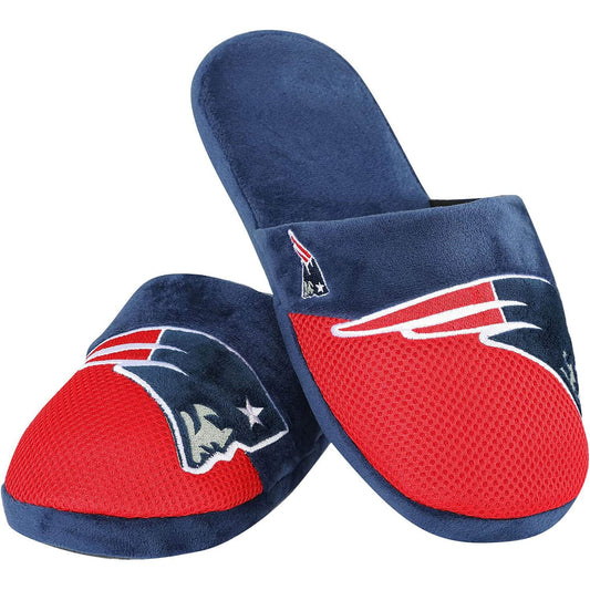 Papuče FOCO New England Patriots - NFL - Mens Team Stripe Slipper - Navy/Red