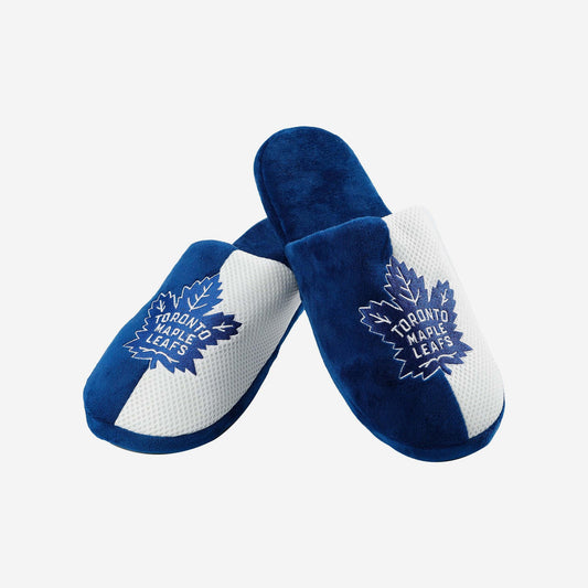 Papuče FOCO Toronto Maple Leafs - NHL - Mens Team Stripe Slipper - Navy/White