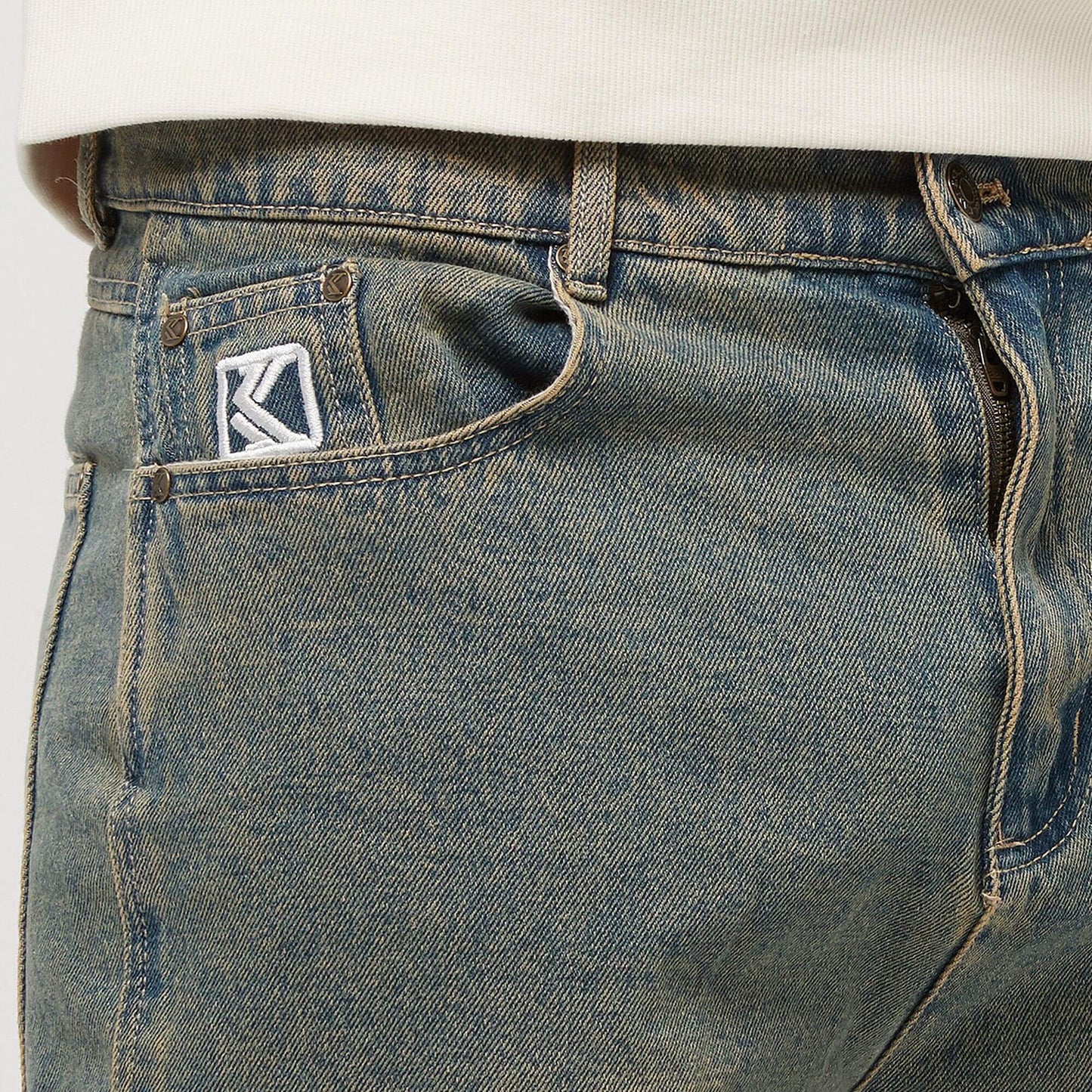 Karl Kani KK OG Baggy Workwear Denim dirty vintage blue