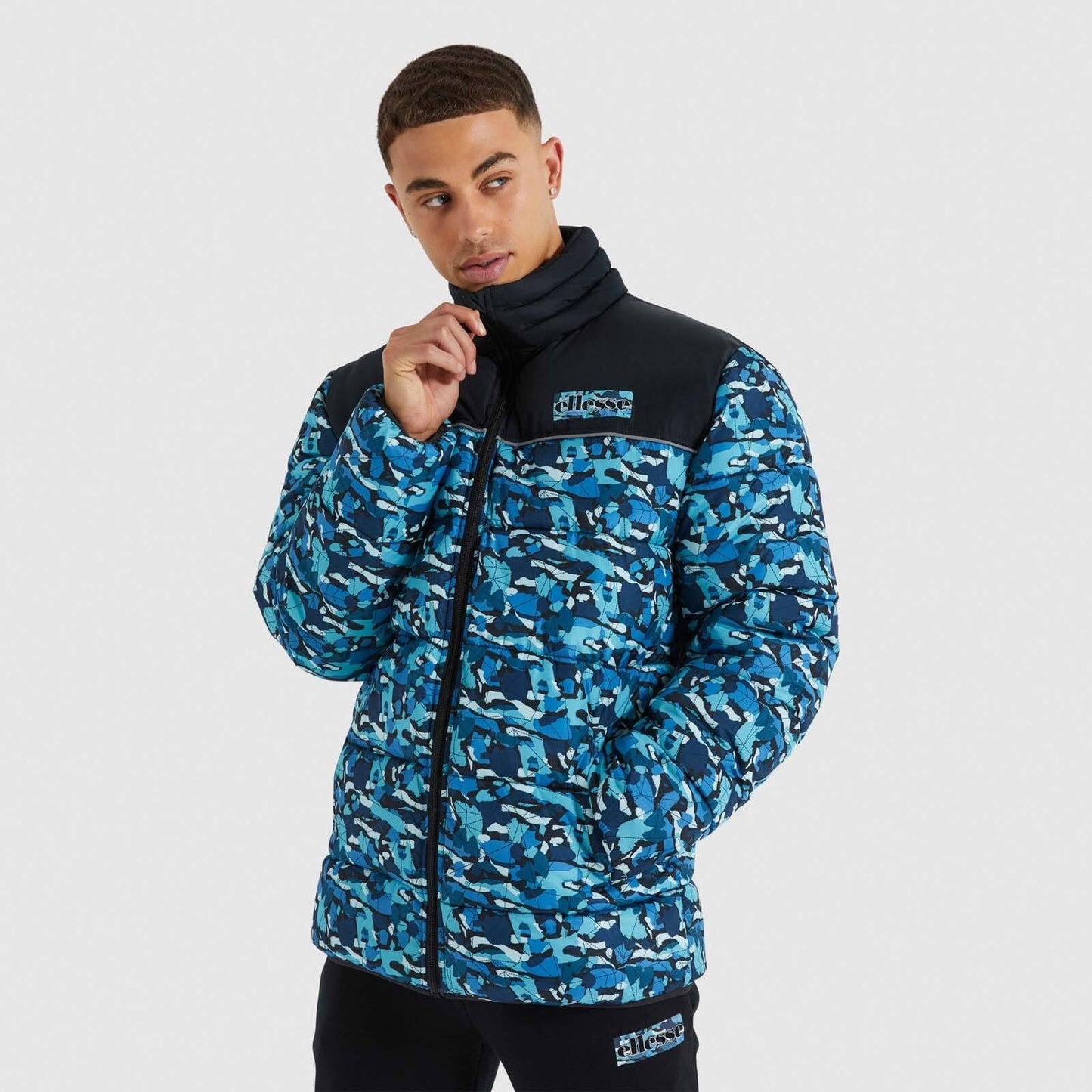 Zimná bunda Ellesse Lecta Padded Jacket modrý vzor