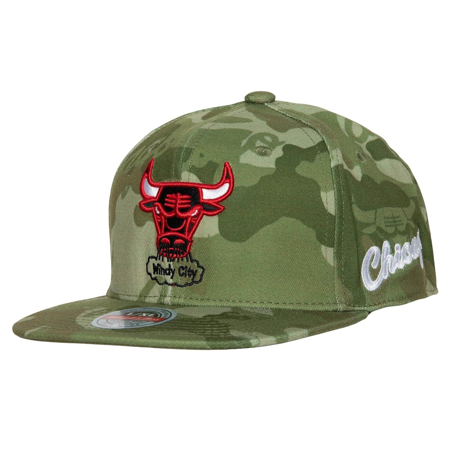 Mitchell & Ness Tonal Camo Stretch Fitted HWC Chicago Bulls Green