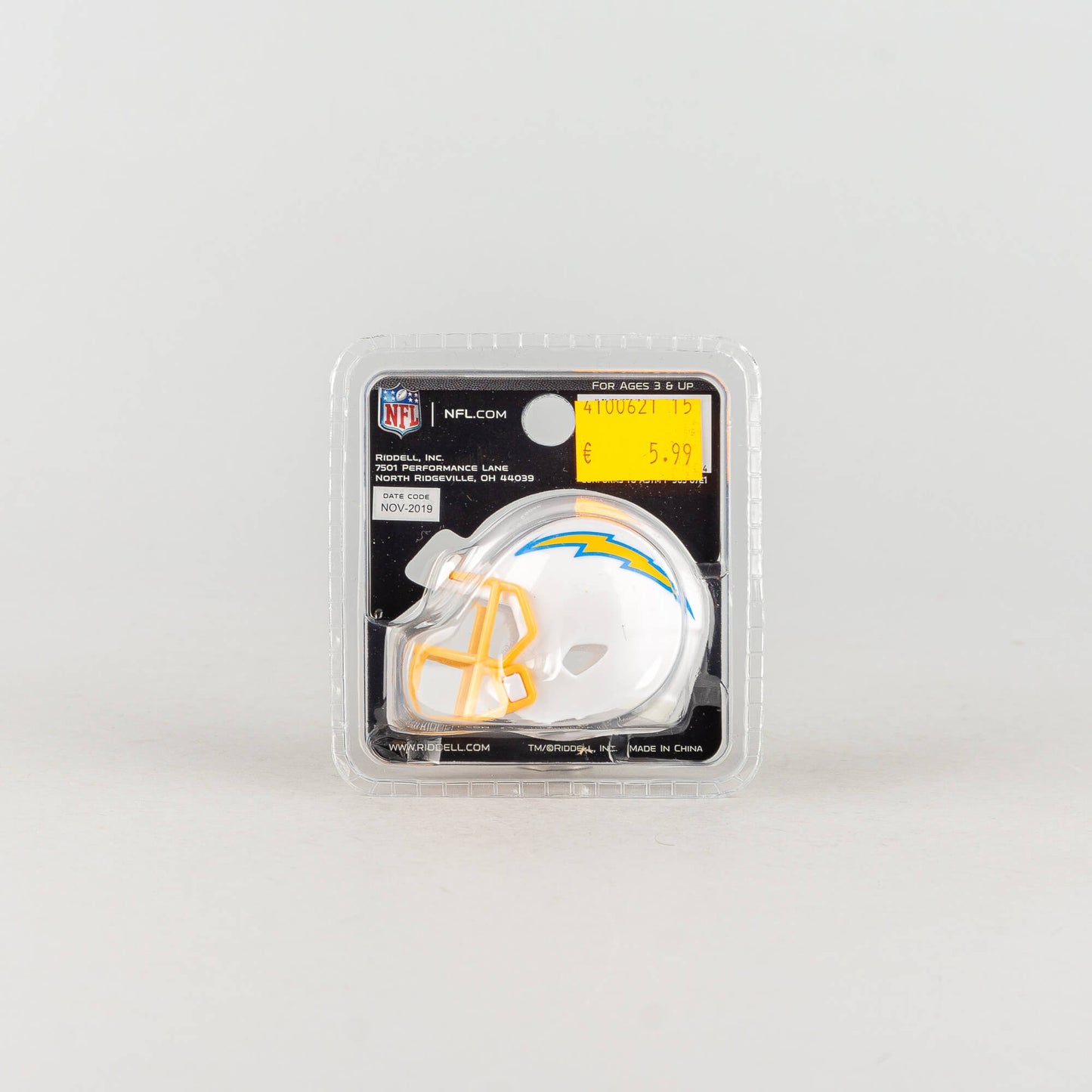 Mini helma NFL Riddell Pocket Size Single Helmet Los Angeles Chargers