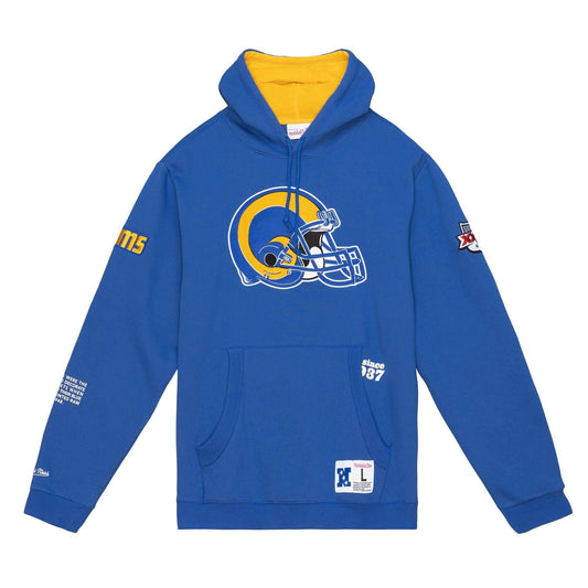 Mikina s kapucňou Mitchell & Ness NFL Team Origins Fleece Hoody Los Angeles Rams modrá