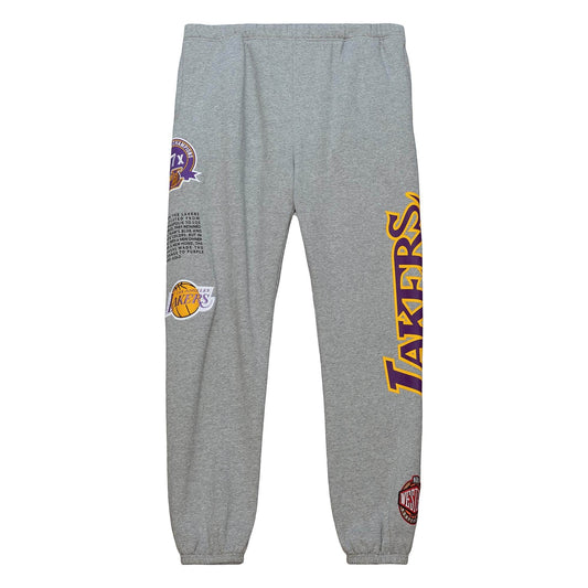 Mitchell & Ness Team Origins Fleece Pant Los Angeles Lakers Grey Heather