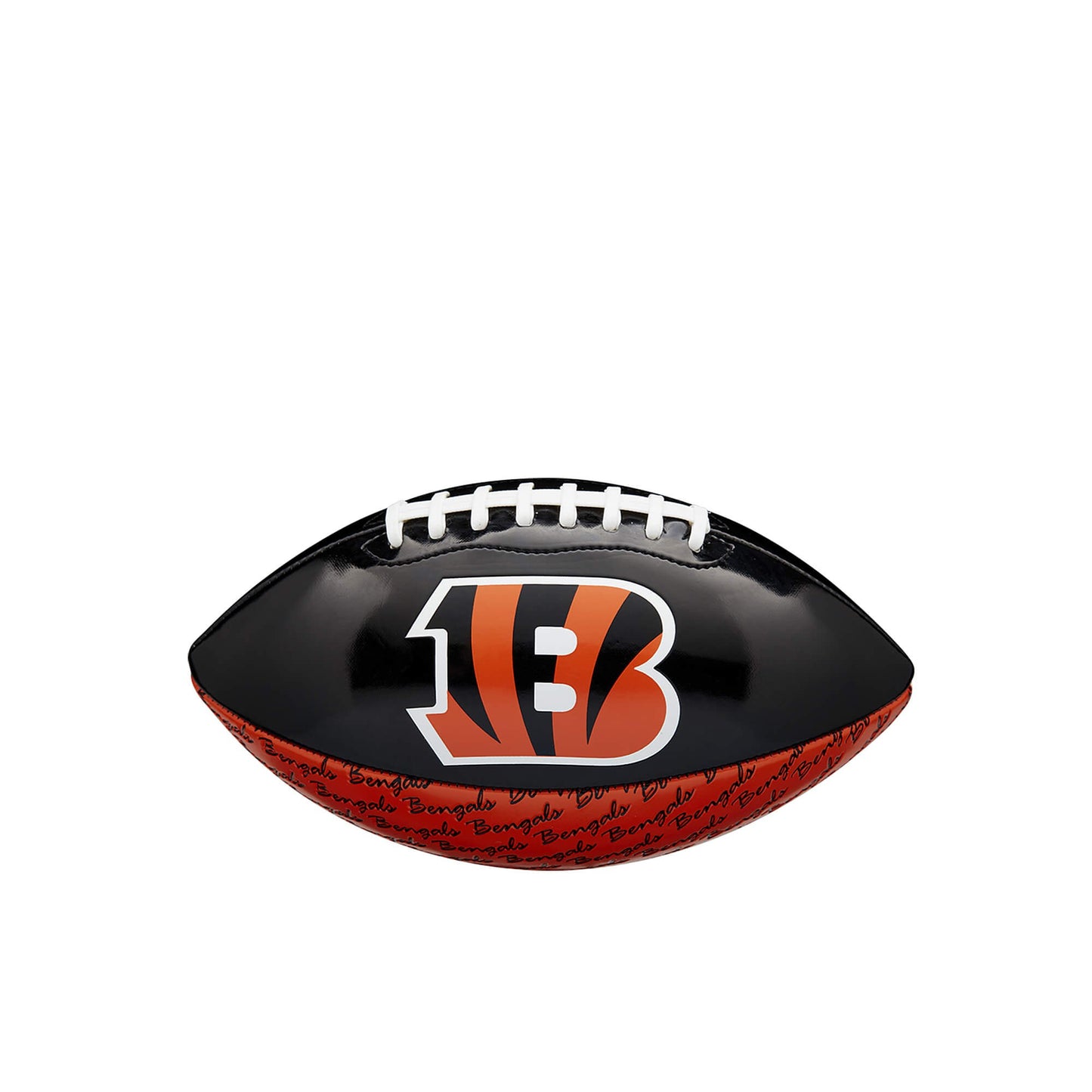 Detská lopta na americký futbal Wilson Mini NFL Peewee Team Cincinnati Bengals čierna
