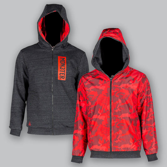 Obojstranná prechodná bunda Peak Reversible Jacket Red červená