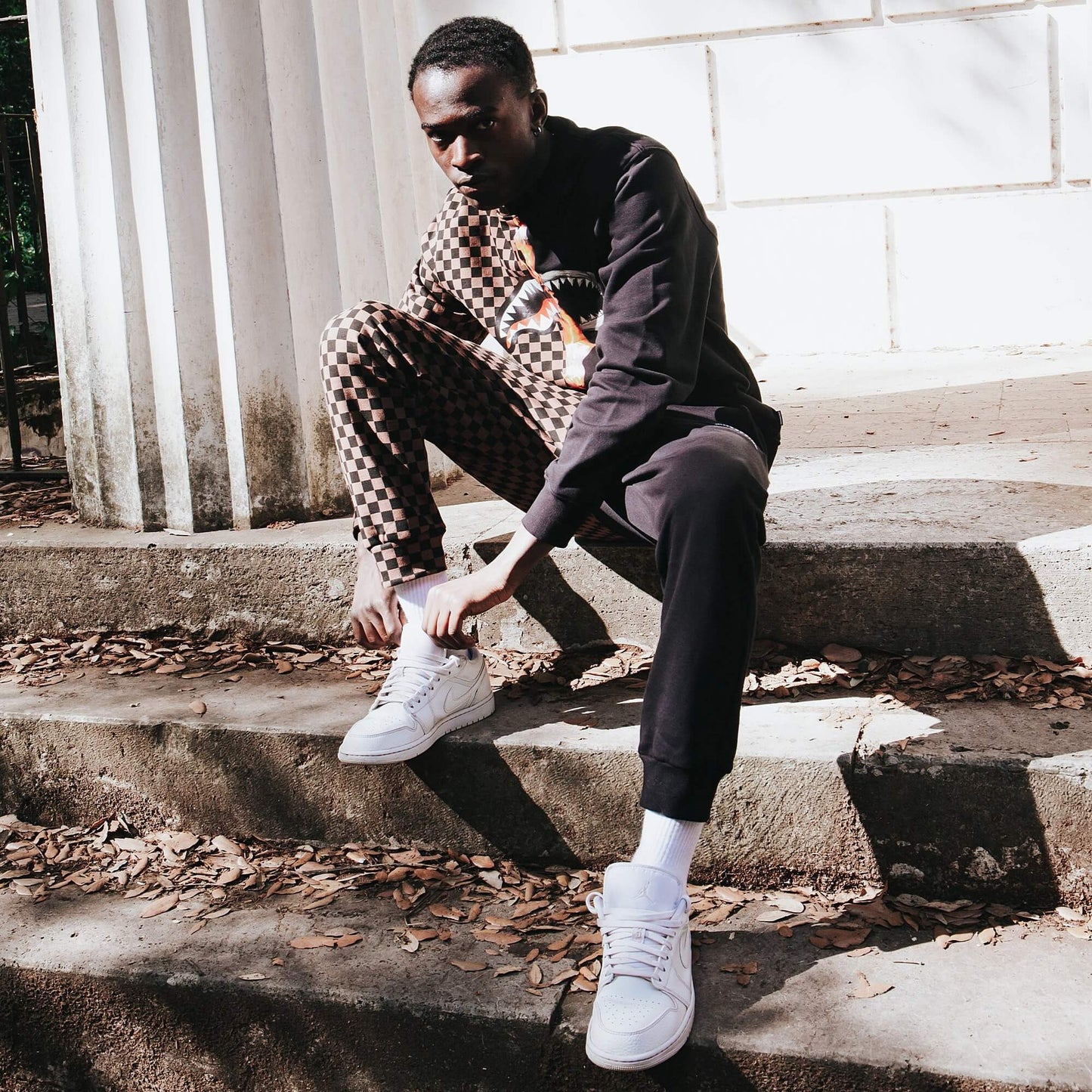 Sprayground Burnt Sharks In Paris Pants Brown/Black