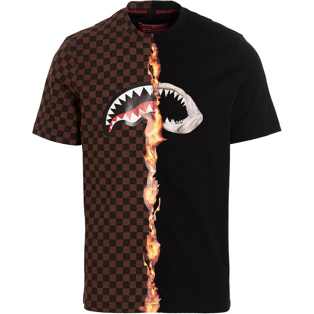 Sprayground Burnt Sharks In Paris T-Shirt Brown/Black
