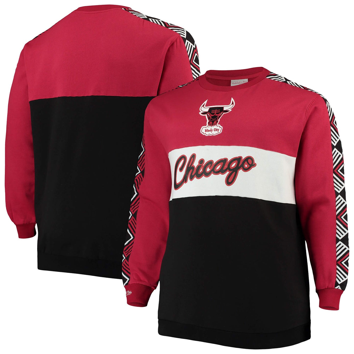 Mitchell & Ness Leading Scorer Fleece Crew Chicago Bulls Red/Black
