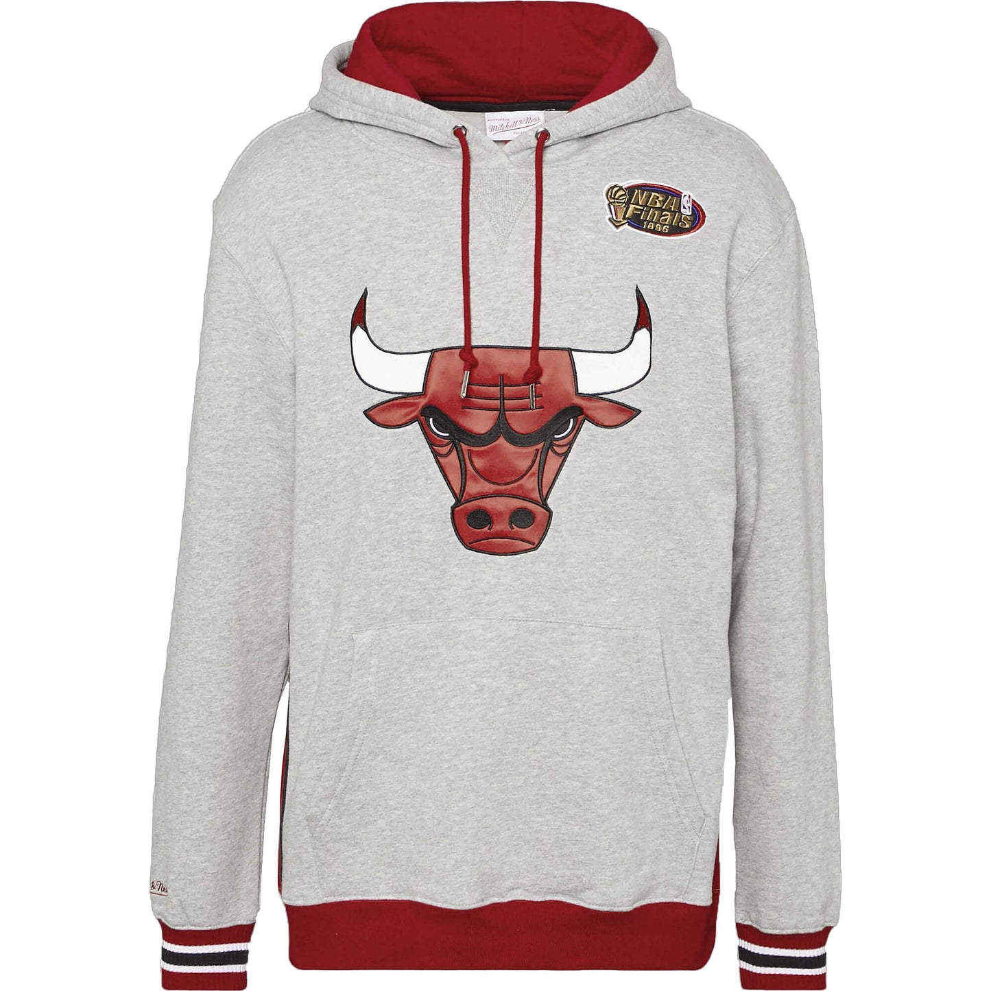 Mikina s kapucňou Mitchell & Ness NBA Pinnacle Heavyweight Fleece Hoody CHICAGO BULLS šedá