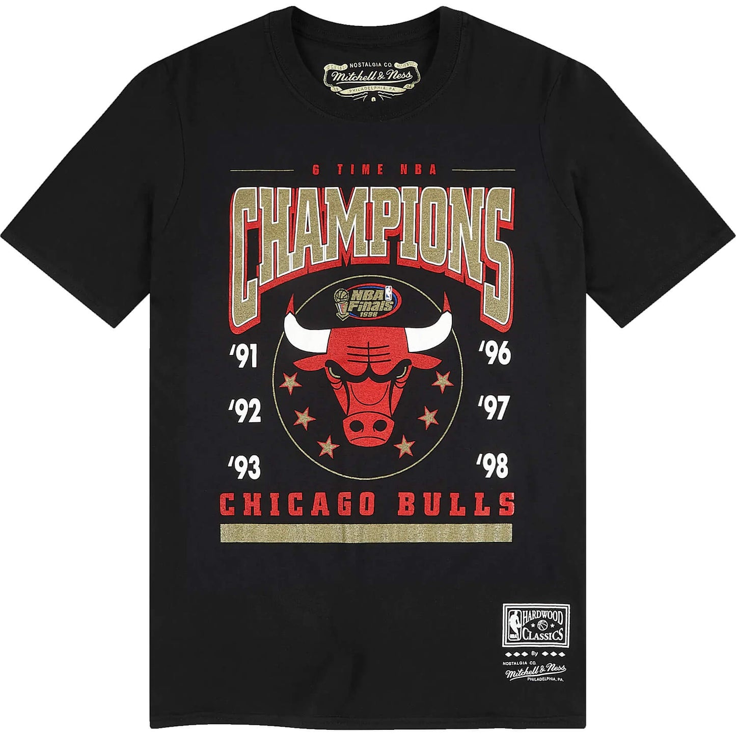 Mitchell & Ness NBA Last Dance 6x Champs Tee 2 CHICAGO BULLS BLACK
