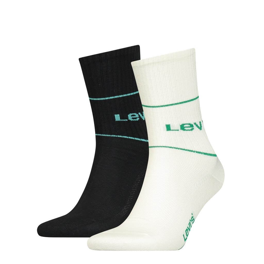 Ponožky Levis Short Cut Logo Sport Short Sock (2 páry) čierne/biele