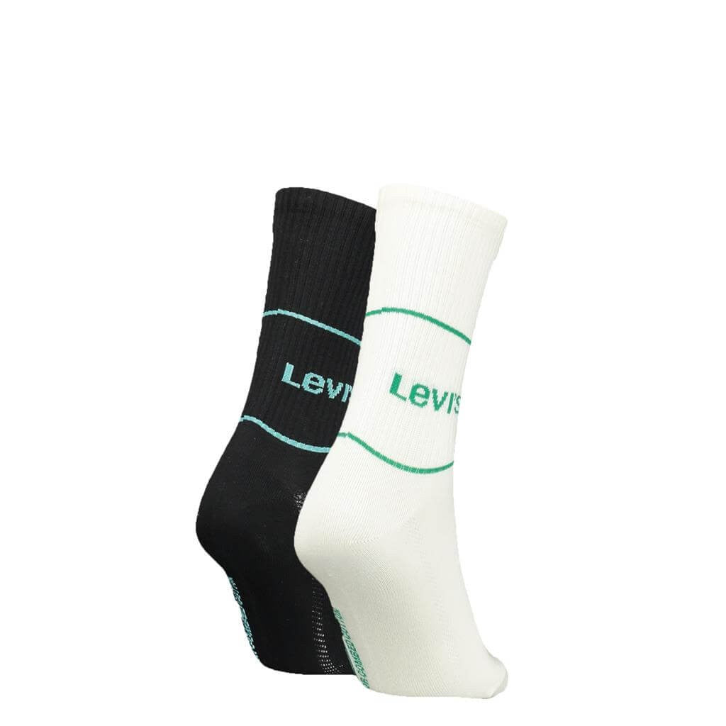 Levis Short Cut Logo Sport (2-Pack) Short Sock Marshmellow/Green