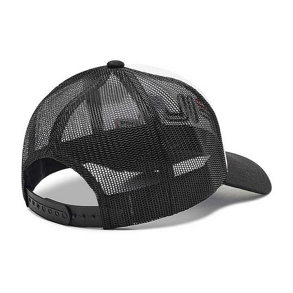 Fila BEPPU TRUCKER CAP linear logo snap back Black Beauty-Bright White