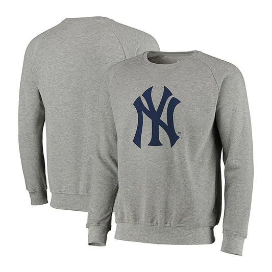 Fanatics MLB Mens Scoops Crew Sweat New York Yankees Grey