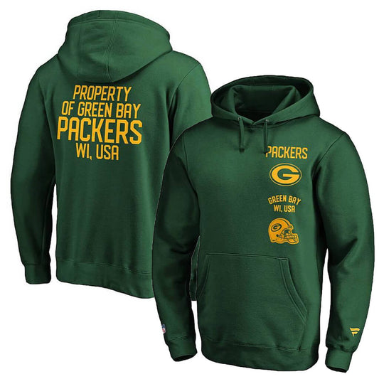 Fanatics NFL Property Of Graphic Overhead Hoodie Green Bay Packers Dark Green