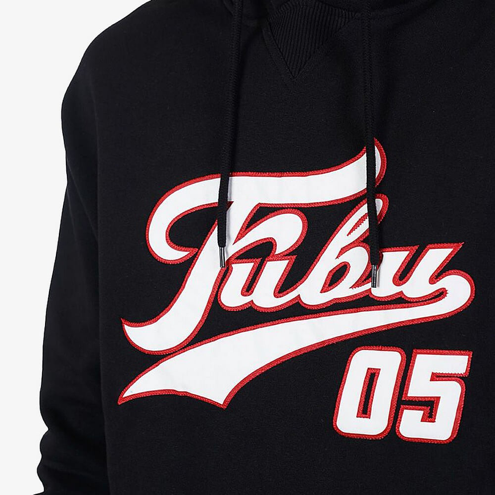 FUBU Varsity SSL Hooded Sweatshirt black/white/red