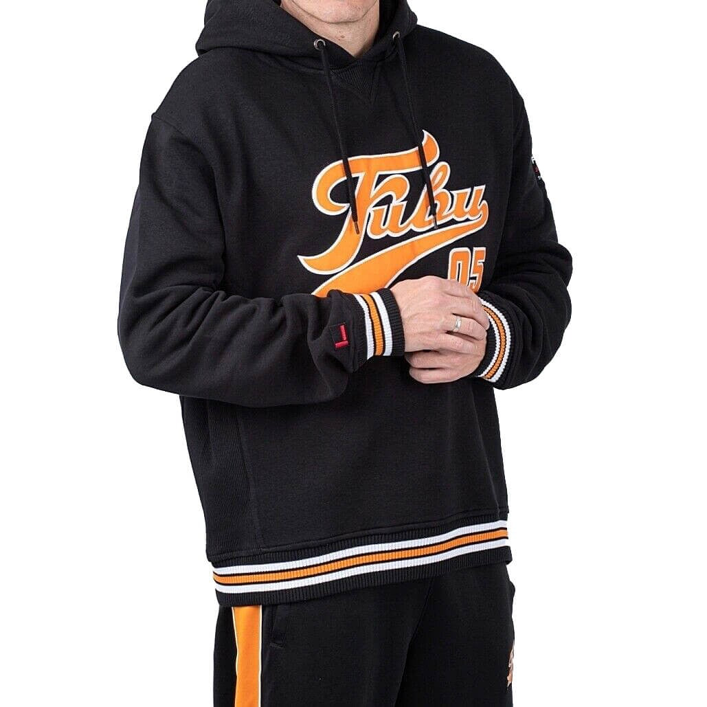 FUBU Varsity SSL Hoodie Sweatshirt black/orange