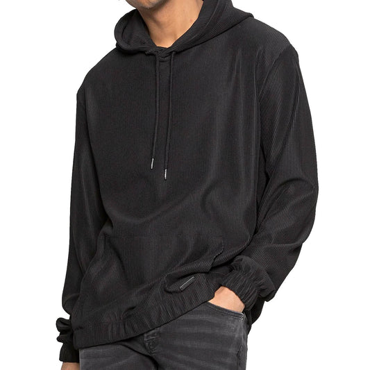 Mikina s kapucňou Sean John Metall Logo Pleated Hoodie čierna