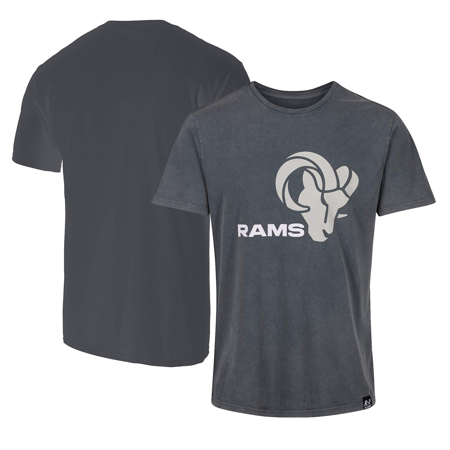 Re:Covered NFL Monochrome Logo T-Shirt Los Angeles Rams Washed Black