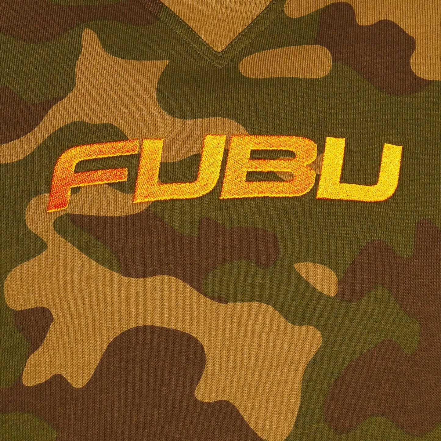 FUBU Corporate Camo Hoodie olive/orange