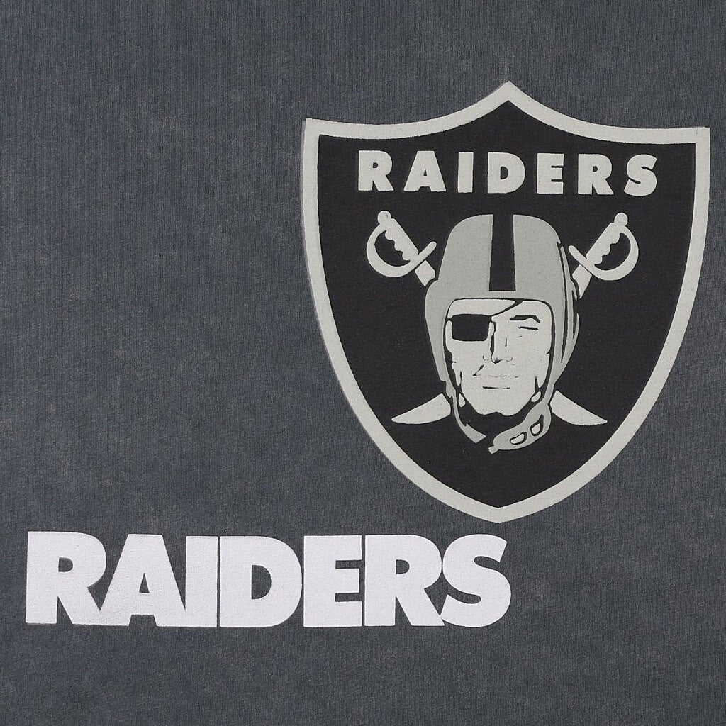 Re:Covered NFL Monochrome Logo T-Shirt Las Vegas Raiders Washed Black