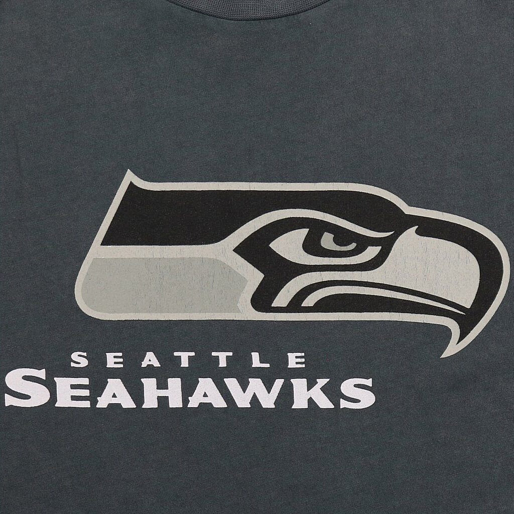 Re:Covered NFL Monochrome Logo T-Shirt Seattle Seahawks Washed Black
