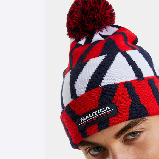 Zimná čiapka s brmbolcom Nautica Wyler Pom Pom Beanie tmavomodrá
