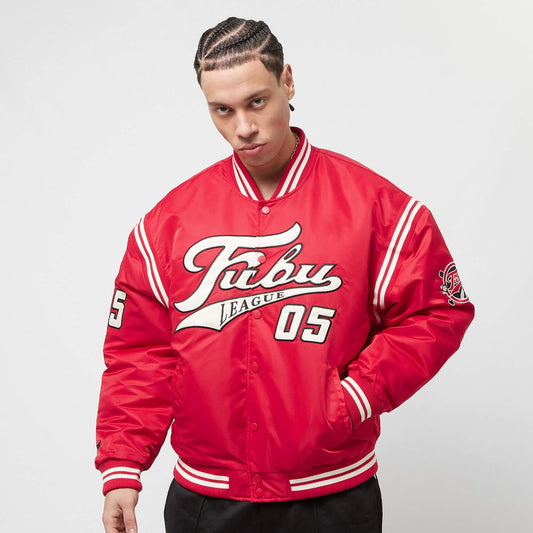 Bunda FUBU Varsity Shiny College Jacket červená