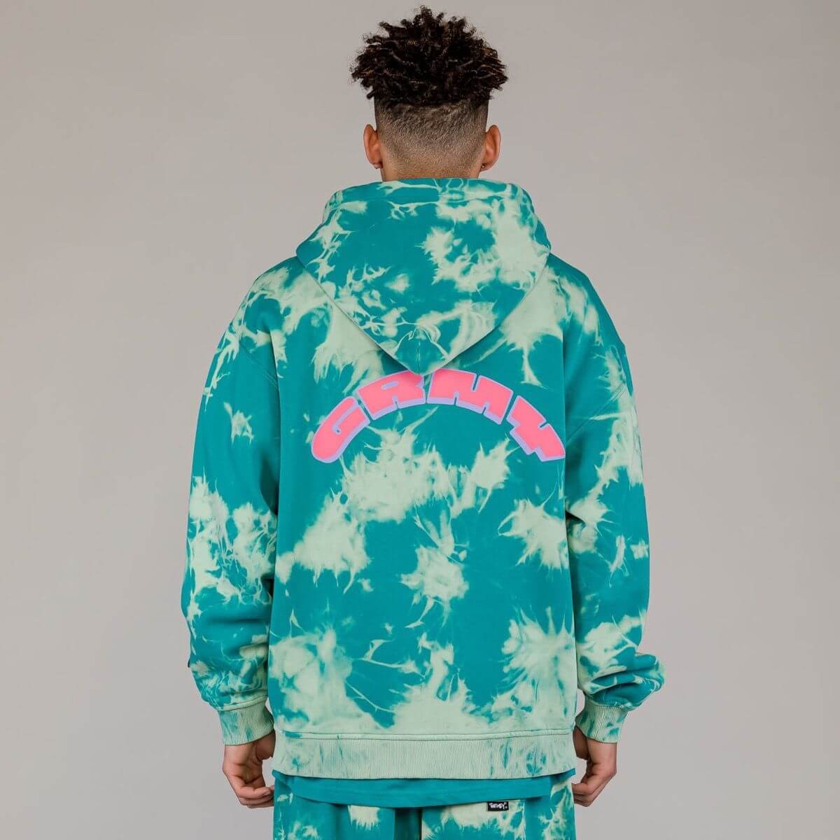 Grimey Wear Ufollow Bleached Zipper Hoodie Bleached Blue