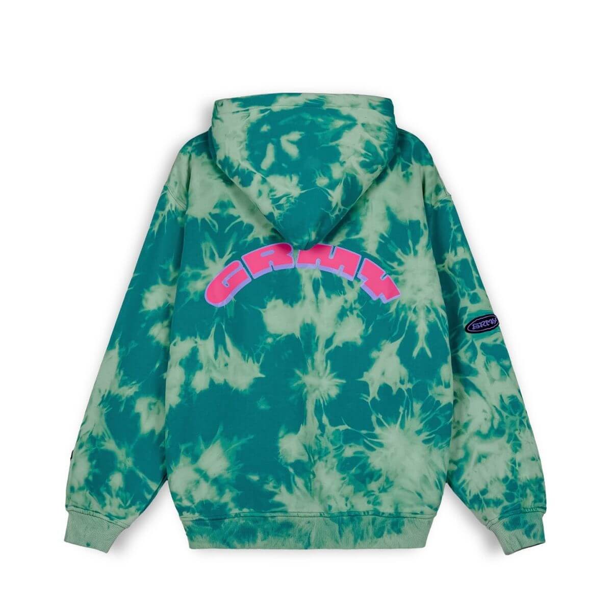 Grimey Wear Ufollow Bleached Zipper Hoodie Bleached Blue