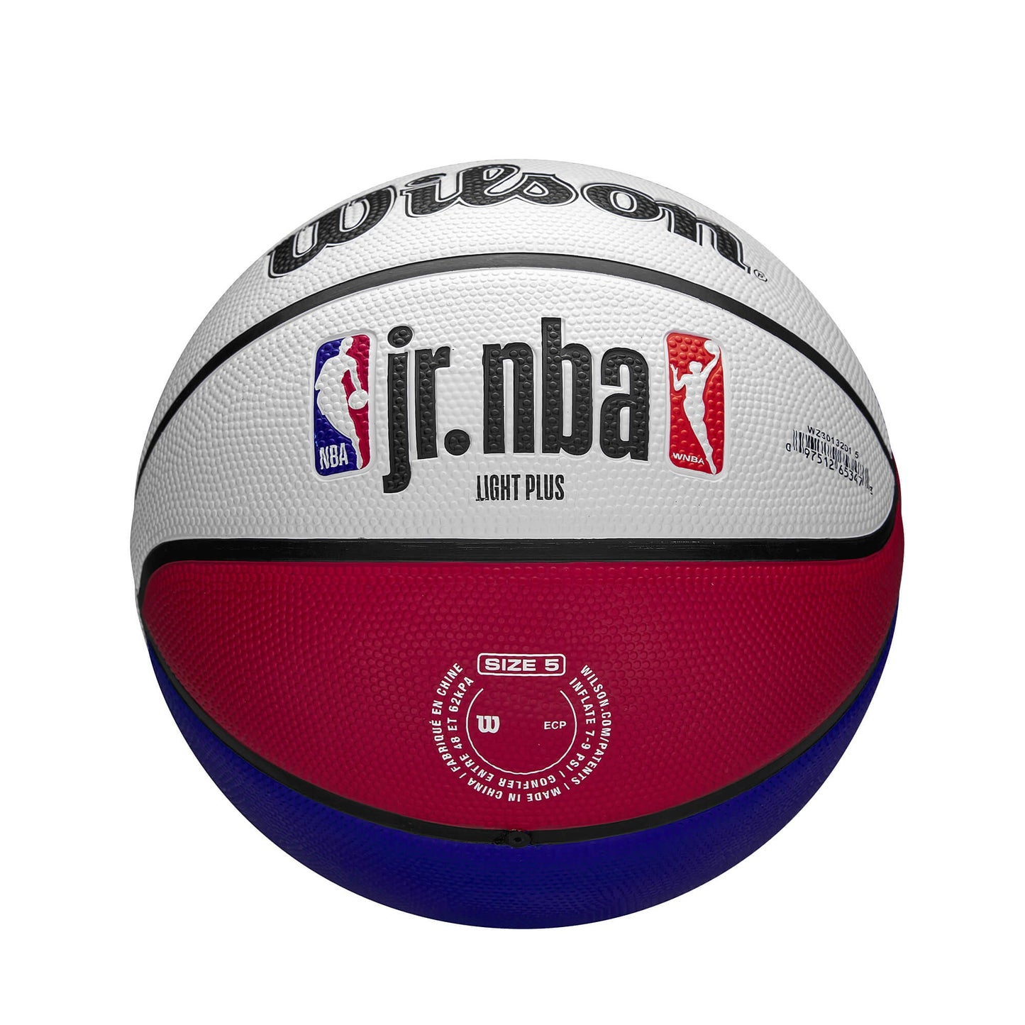 Wilson Jr. NBA Drv Light Fam Logo Bskt. (sz. 5) Blue/Red/White