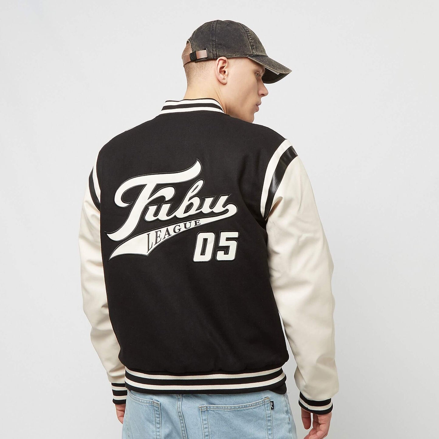 Bunda FUBU Old English Varsity Jacket čierna