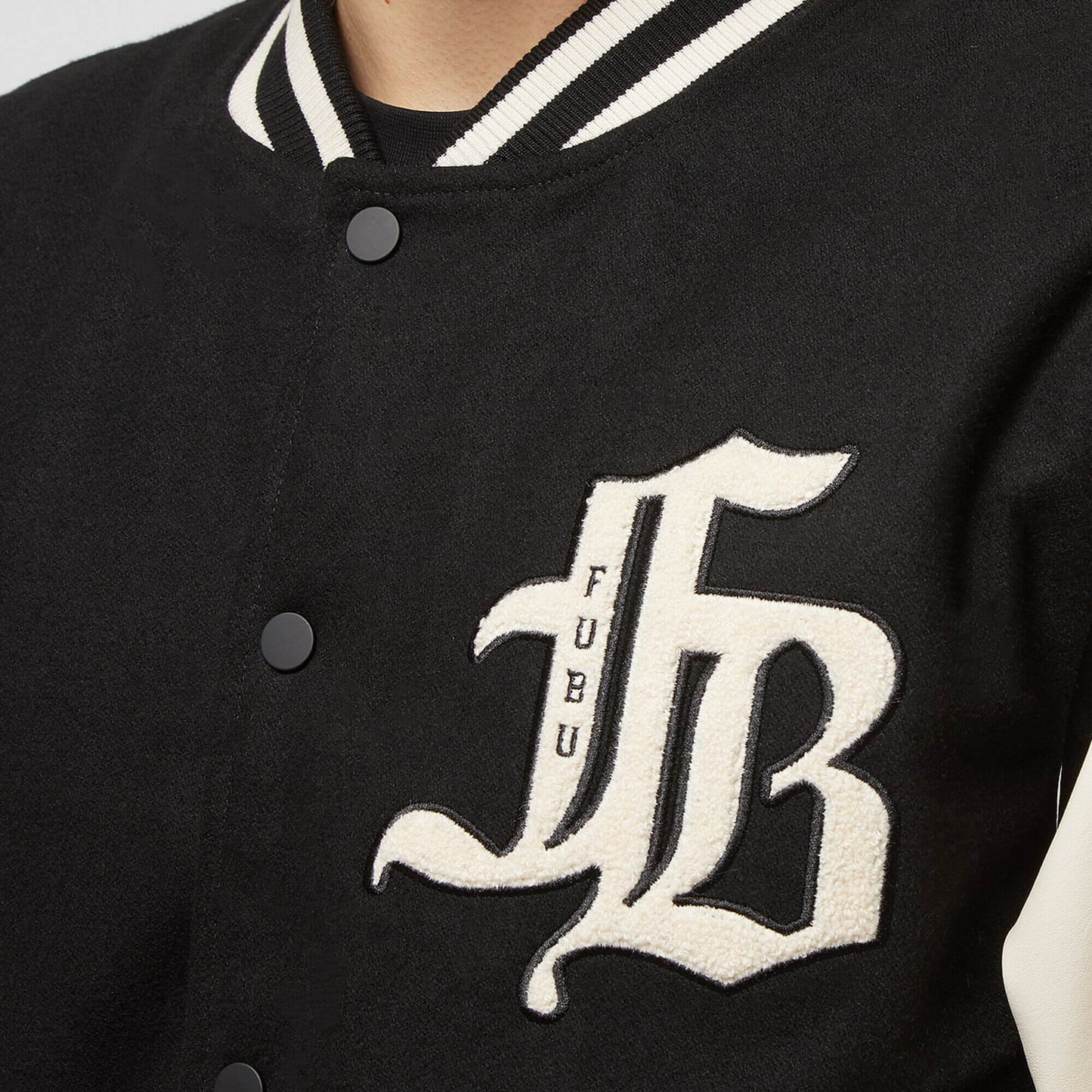 Bunda FUBU Old English Varsity Jacket čierna