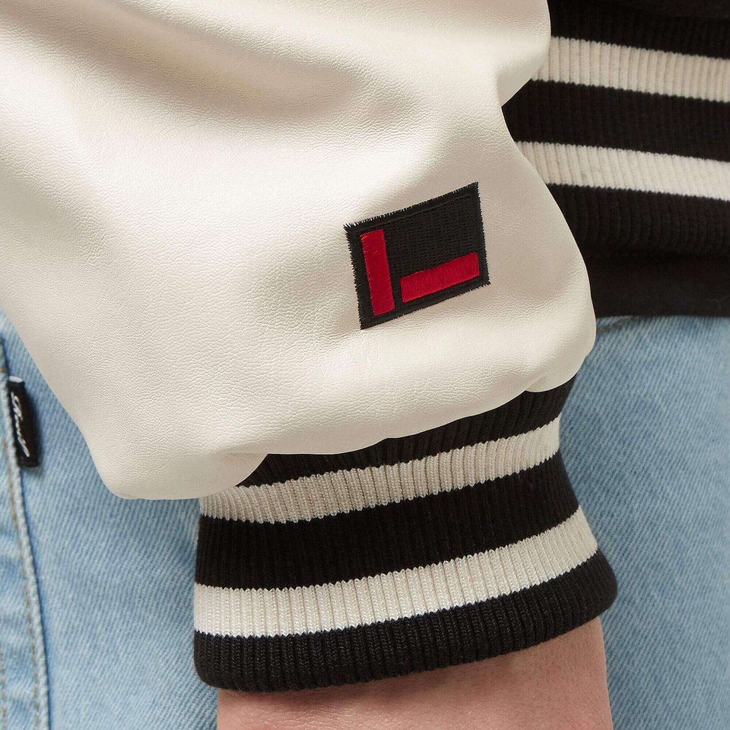 Bunda FUBU Old English Varsity Jacket čierna