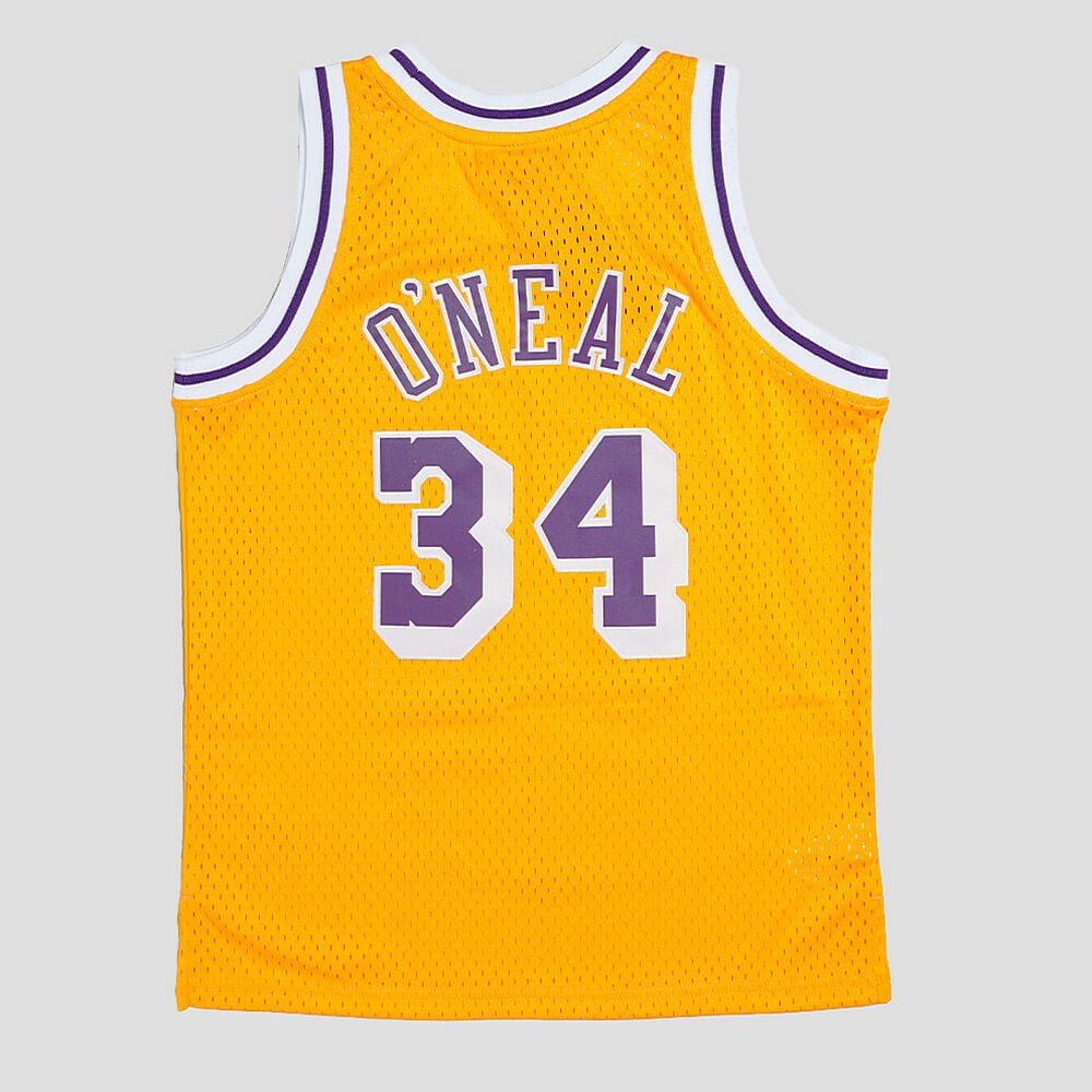 Mitchell & Ness Swingman Shaquille O'Neal Los Angeles Lakers 1996-1997 Kid'S Jersey Yellow