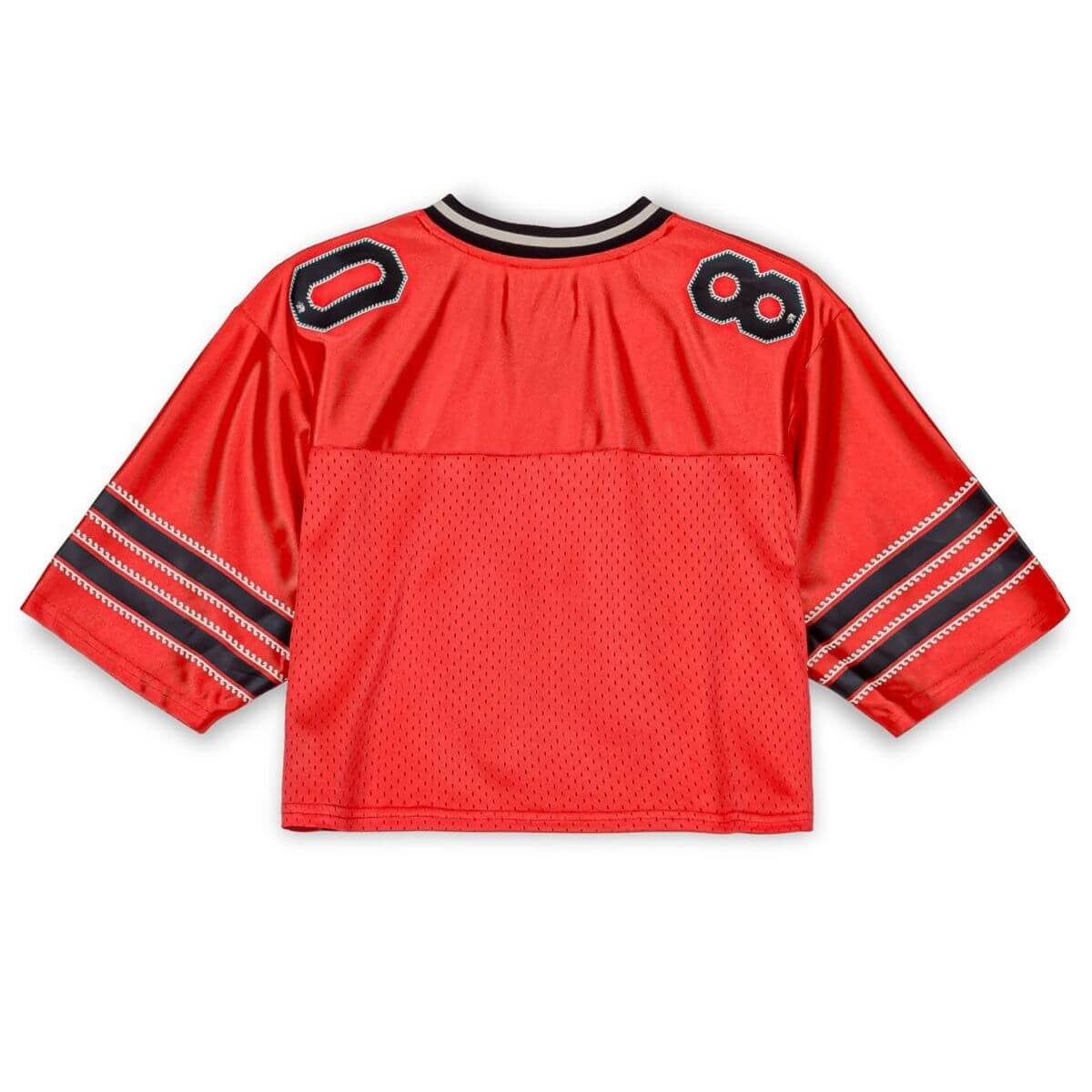 Grimey Wear The Clout Mesh Crop Girl Football Jersey Red