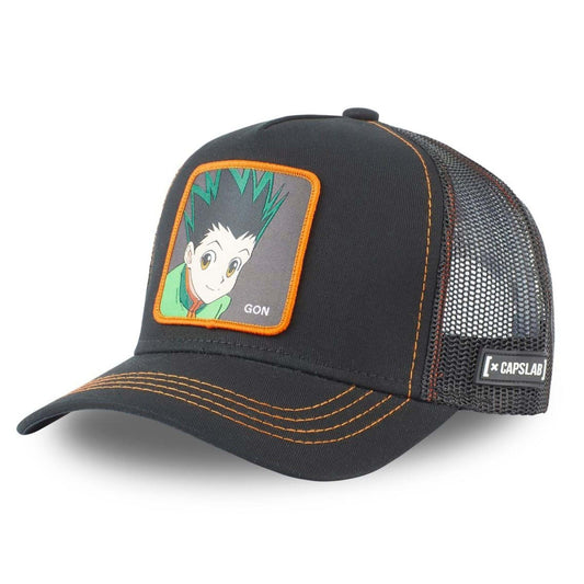 Capslab Hunter X Hunter Gon Freecss Trucker Cap With Mesh Black