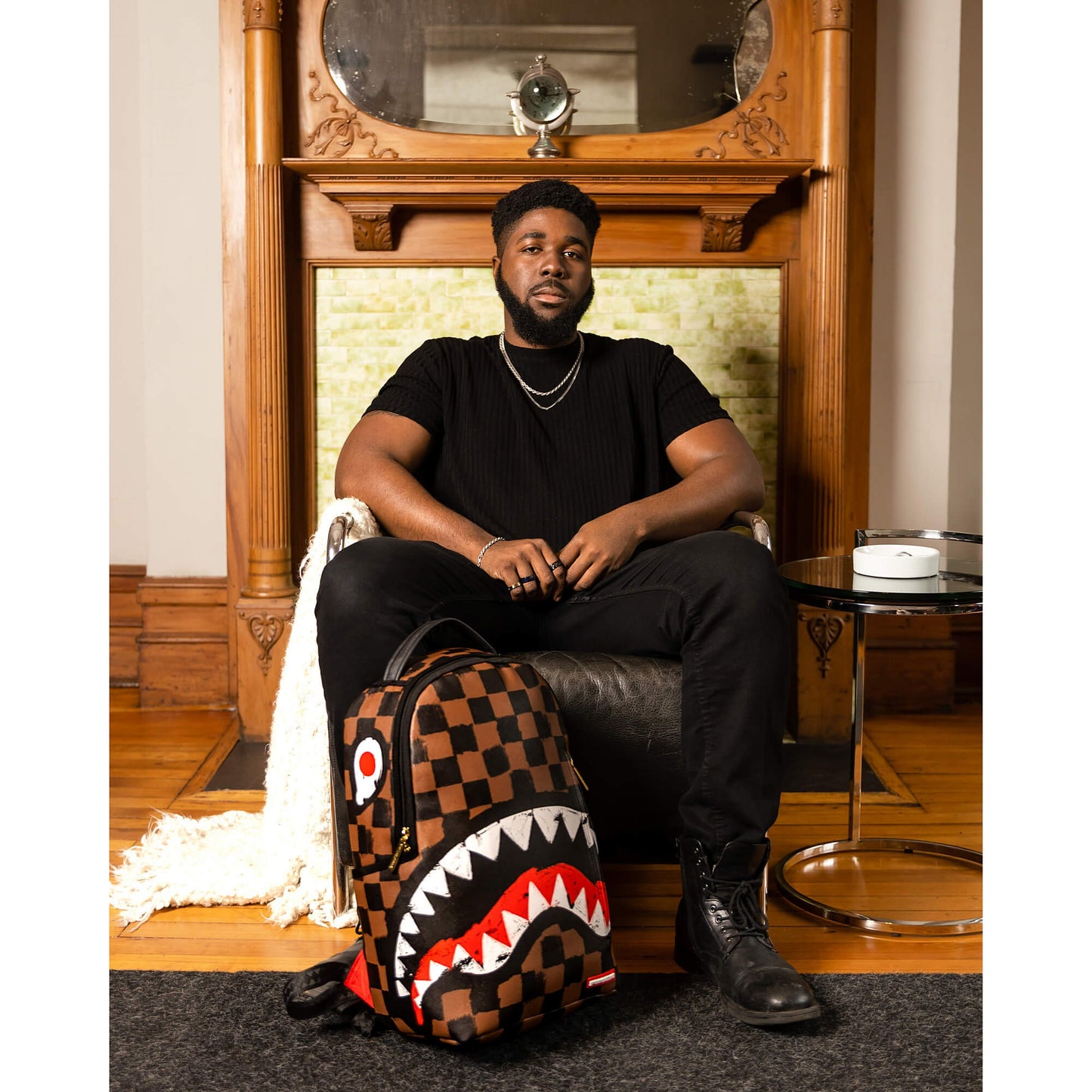 Sprayground Sharks In Paris Paint Dlxsv Backpack Brown