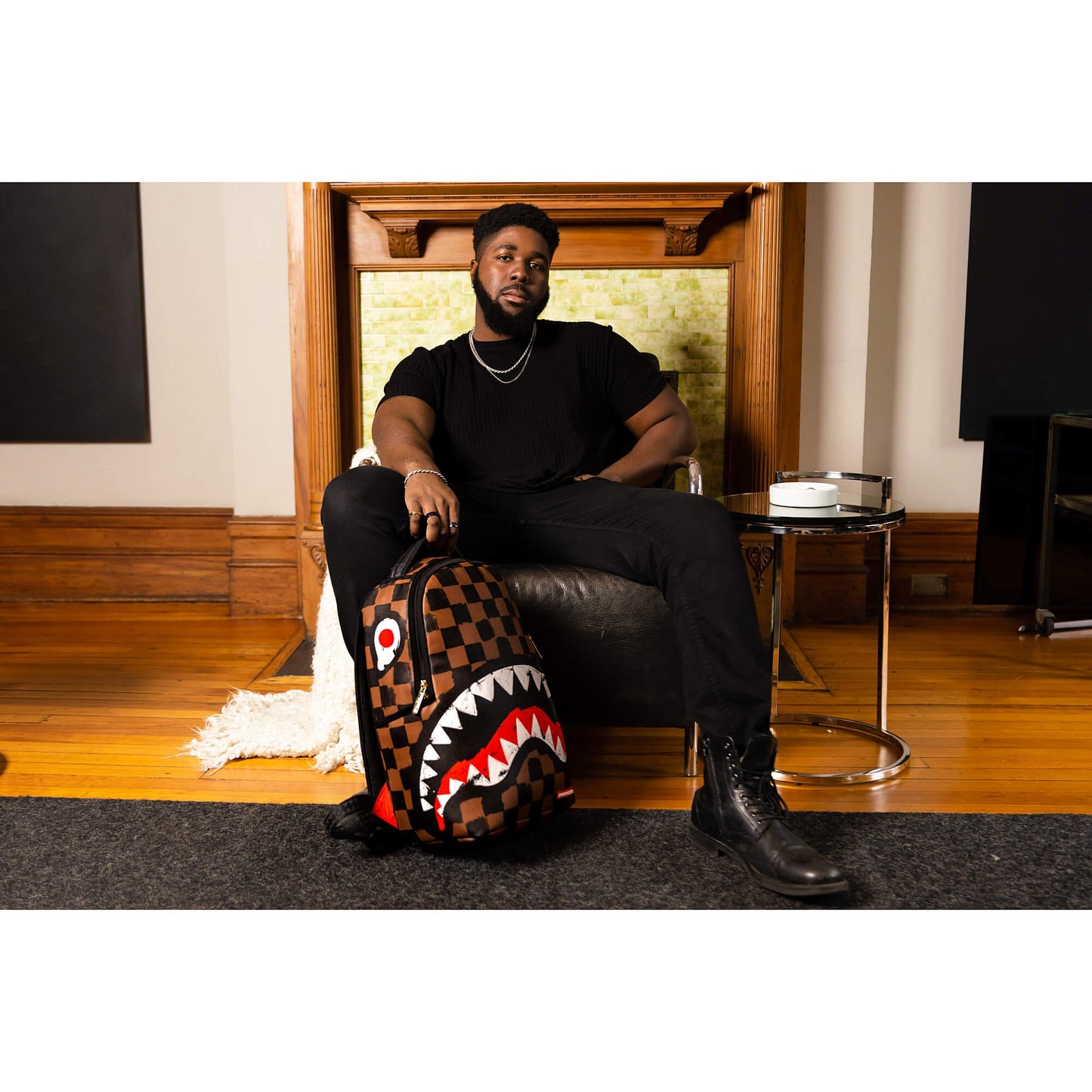 Sprayground Sharks In Paris Paint Dlxsv Backpack Brown