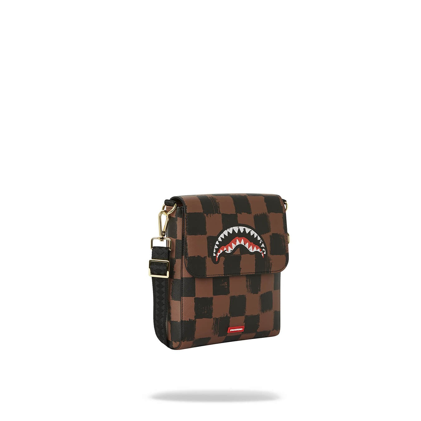 Sprayground Sharks In Paris Paint Messenger Sling Bag Brown