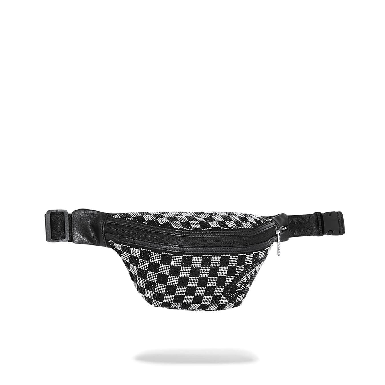 Sprayground Checkered Trinity Savvy Cross-Body Grey