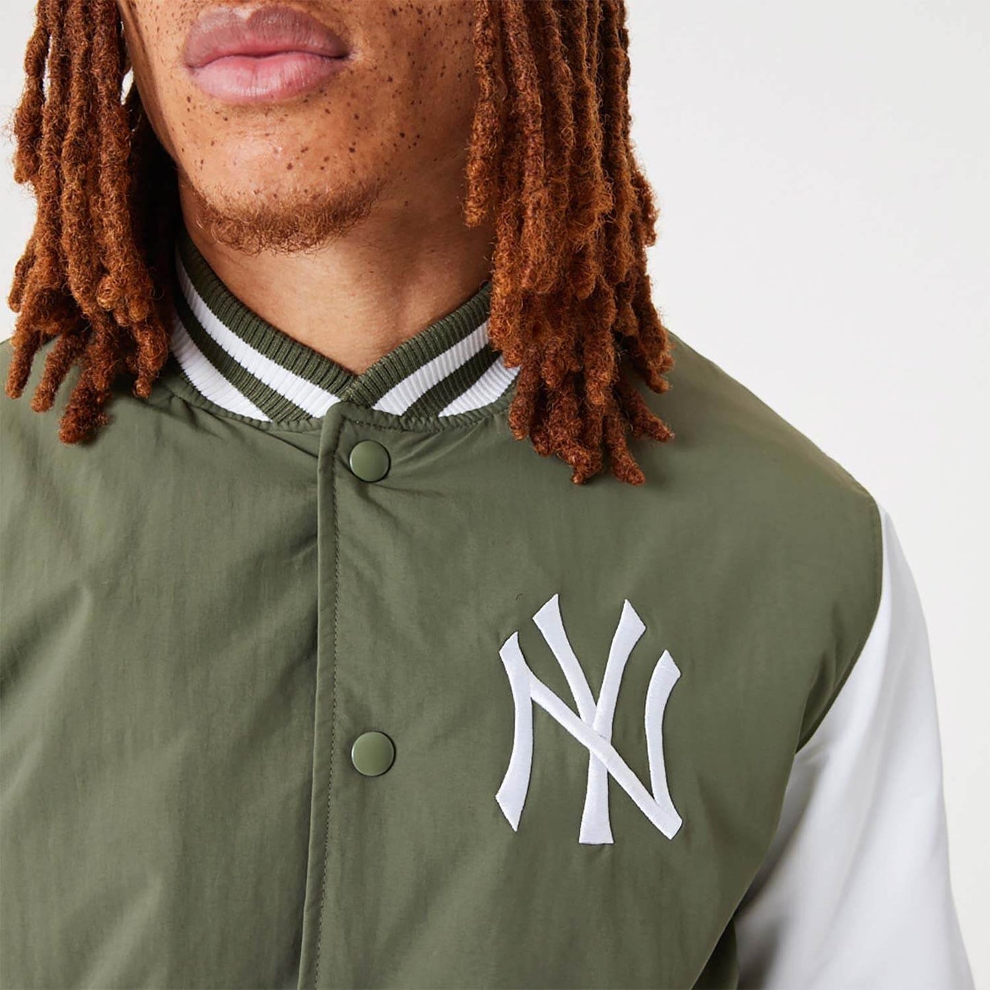 NEW ERA New York Yankees MLB Team Logo Medium Green Bomber Jacket Green