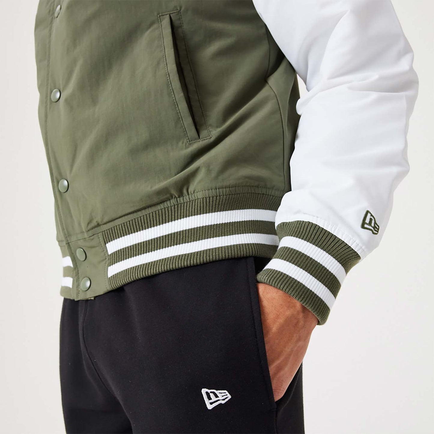 NEW ERA New York Yankees MLB Team Logo Medium Green Bomber Jacket Green