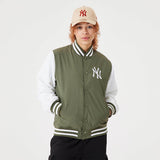 NEW ERA New York Yankees MLB Team Logo Medium Green Bomber Jacket Green